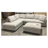 Henredon Modern Fabric Sectional with Storage