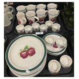 Four Star Apple Design Stoneware Dinnerware.