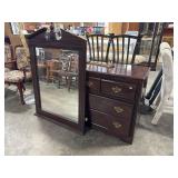 Mid Century Modern Dark Walnut Vanity.