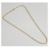 14KT Gold Rope Necklace Chain.