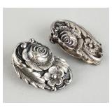 S. Kirk & Son Sterling Silver Clip On Earrings.