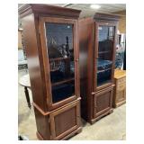 Pair Of Tall Newer Curio Cabinets.