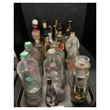 Vintage Glass Milk Bottles, Advertising Decanters.