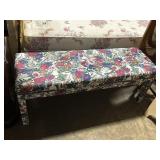 Floral Upholstery Bench.