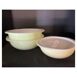 Vintage Green & Yellow Bowls 1 1/2 quart.