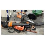 Worx Electric Leaf Blower, B&D Trimmer.