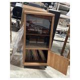 Stereo Cabinet w/ Vintage Records & CDs.