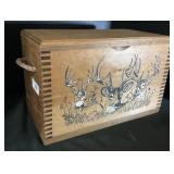 Deer Wooden Hunters Storage Box.