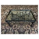 Metal Glass Top Coffee Table