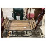 Wooden & Metal Decorative Wagon.