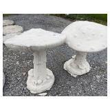 Pair of Concrete Mushroom Statues.