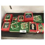 10 Hallmark Keepsake Ornaments.