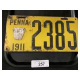 1911 Pa License Plate.