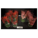 Vtg PeanutButter Floral Glasses.