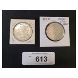 1983-O 1896-O 90% Silver Morgan Dollars.