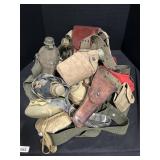 U.S. Military Bags, Canteens, Leather Holsters.