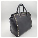 Michael Kors Black Faux Leather Purse.