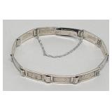 Sterling Ailver WWII Sweetheart Bracelet.