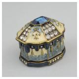 Jay Strongwater Jewel Decorated Pill Box.