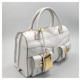 Ralph Lauren White Faux Leather Purse.