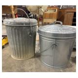 (2) Small Galvanized Cans.