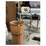 Longaberger Basket, Snowman Stand.