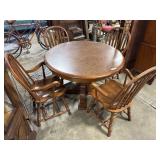 Solid Maple Dining Table & Arm Chairs.