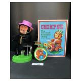 Vintage Chimpee Drummer Chimp Electric Toy.