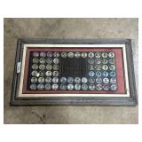 Toppï¿½s Baseball Coin Collection Framed.