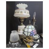 Vintage Lamps, Stained Glass, Table Lamps.