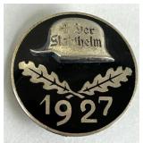 1927 German Stahlhelm Badge.