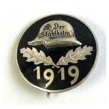 1919 German Stahlhelm Badge.