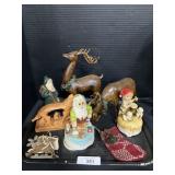 Vintage Ceramic Music Figures, Christmas Decor.