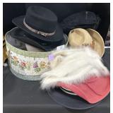 Womenï¿½s Hats, Shawl, Faux Fur Muff.