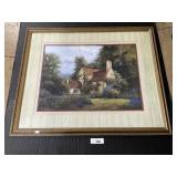 Framed Country Cottage & Garden Print.