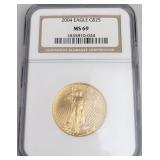 2004 1/2 Oz NGC Gold Eagle 25 Dollar Coin.