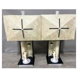 Pair of Unique Mid Century Modern Table Lamps.