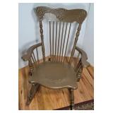 Solid Wood Spindle Back Rocking Chair with