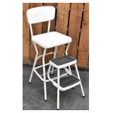 Cosco White Retro High Chair / Step Stool