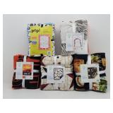 (5) No Sew Throw Kits: 2- 72" x 60"...