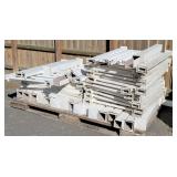 Large Pallet of White Vinyl Fencing