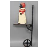 Cast Iron Black Americana Wall Mount Dinner Call