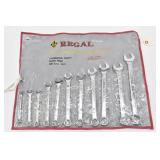 Regal 11 pc Combo Wrench Set 8mm-22mm in Case