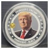 2017 Trump President Elect Colorized Medallion