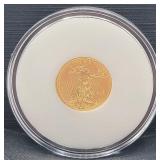 2016 $5 1/10 oz Gold Coin