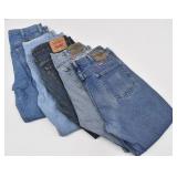 5 Wrangler, Levi  & Hustler 1- 36X30  4-34X30