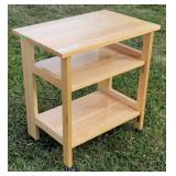 Rolling Wood Microwave Stand