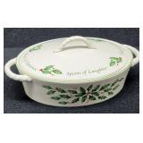 Lenox Holiday Covered Oval Casserole Dish