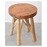 Custom Made Thick Cedar Top Stool 14" R X 18"H