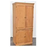 Wooden  Armoire w/Hide Away Desk 34" W X 76" T